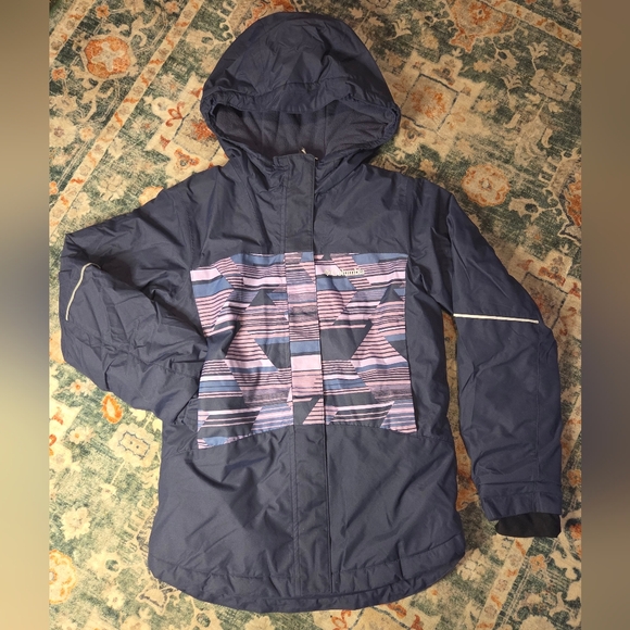 Columbia Omni-Heat Technology Kids Jacket - Blue with Purple Accents